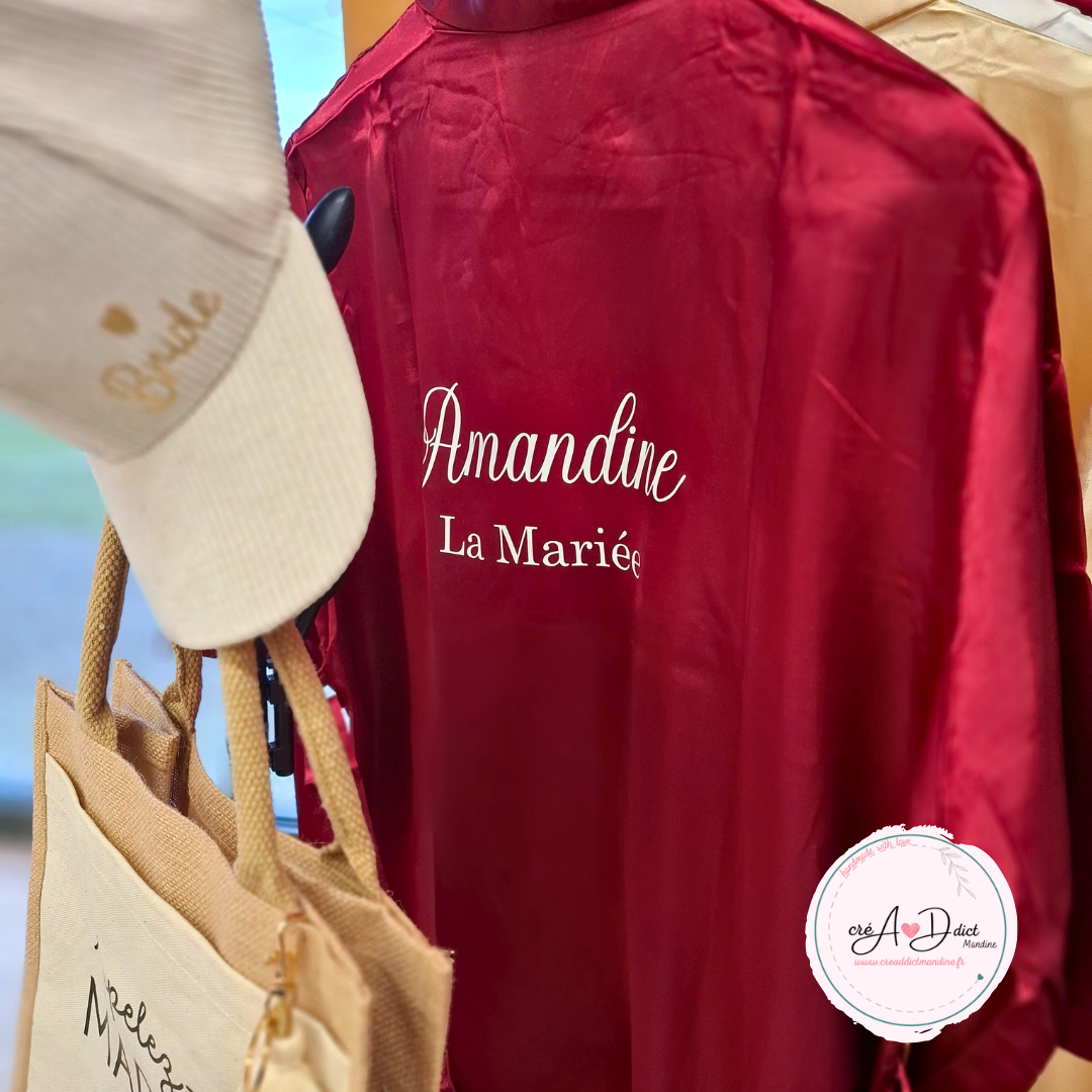 PEIGNOIR SATIN personnalisé