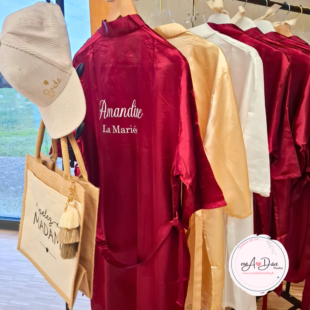 PEIGNOIR SATIN personnalisé