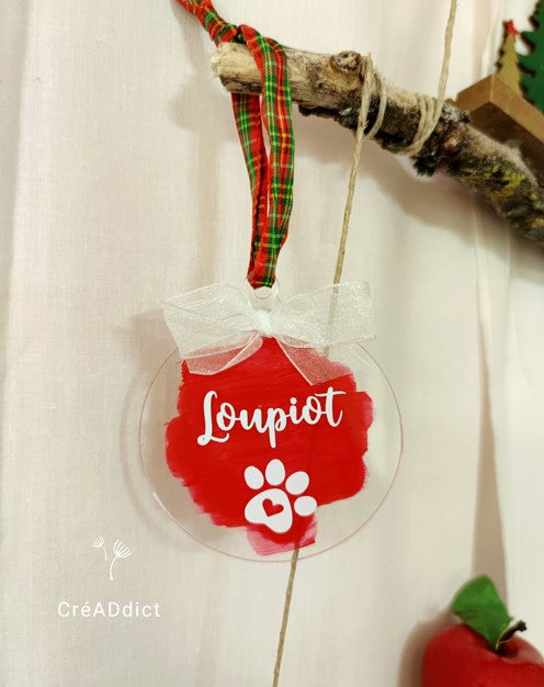 BOULE DE NOEL plate personnalisée