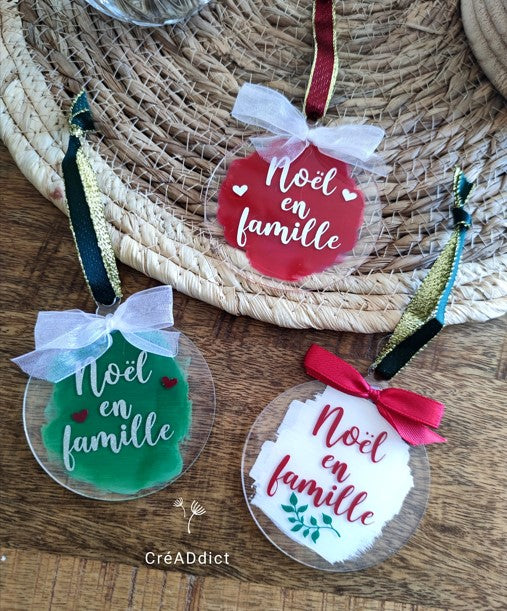 BOULE DE NOEL plate personnalisée