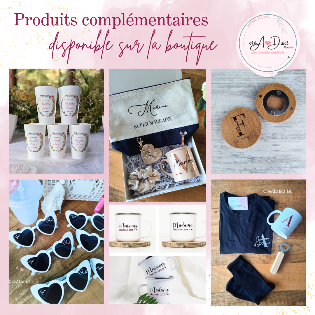 Box Cadeau Mariée et Témoins Personnalisée - Coffret Demande Témoin & EVJF
