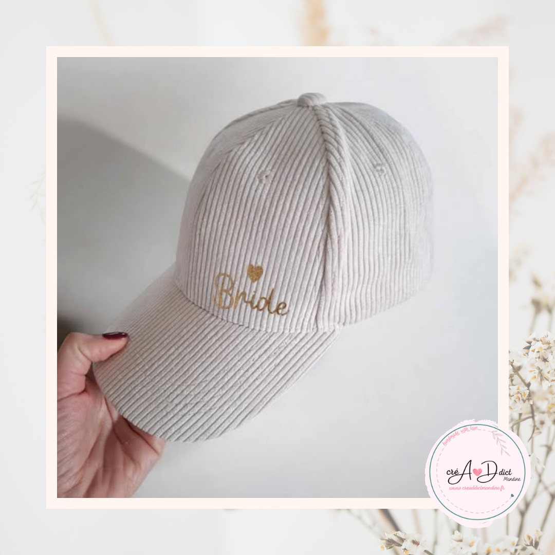 Casquette en Velours Côtelé Personnalisée
