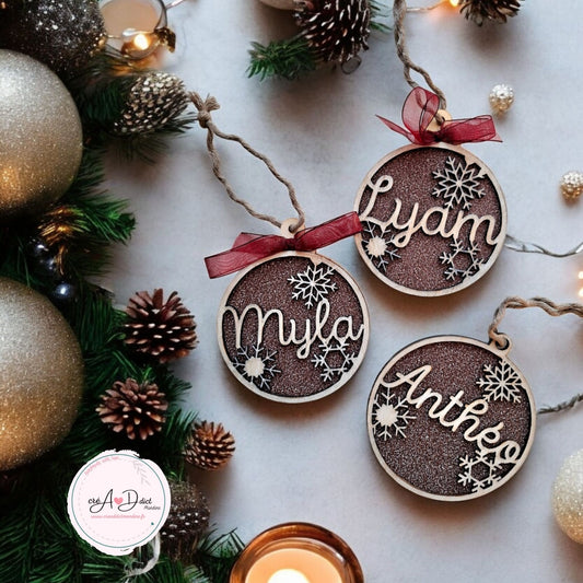 BOULE de Noël en bois