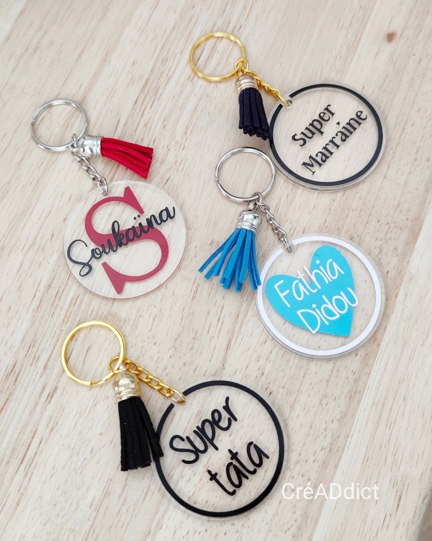 PORTE CLÉ rond personnalisé