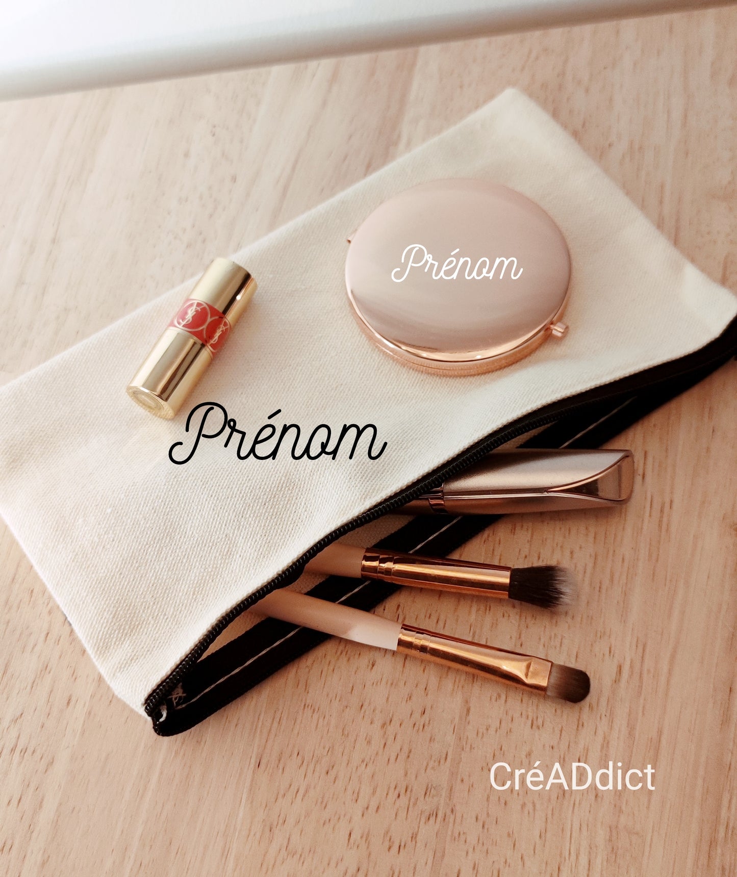 MIROIR DE POCHE & SA TROUSSE
