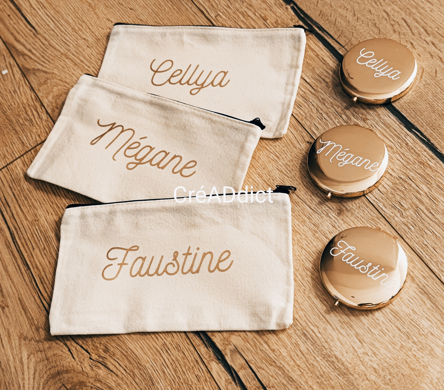 MIROIR DE POCHE & SA TROUSSE