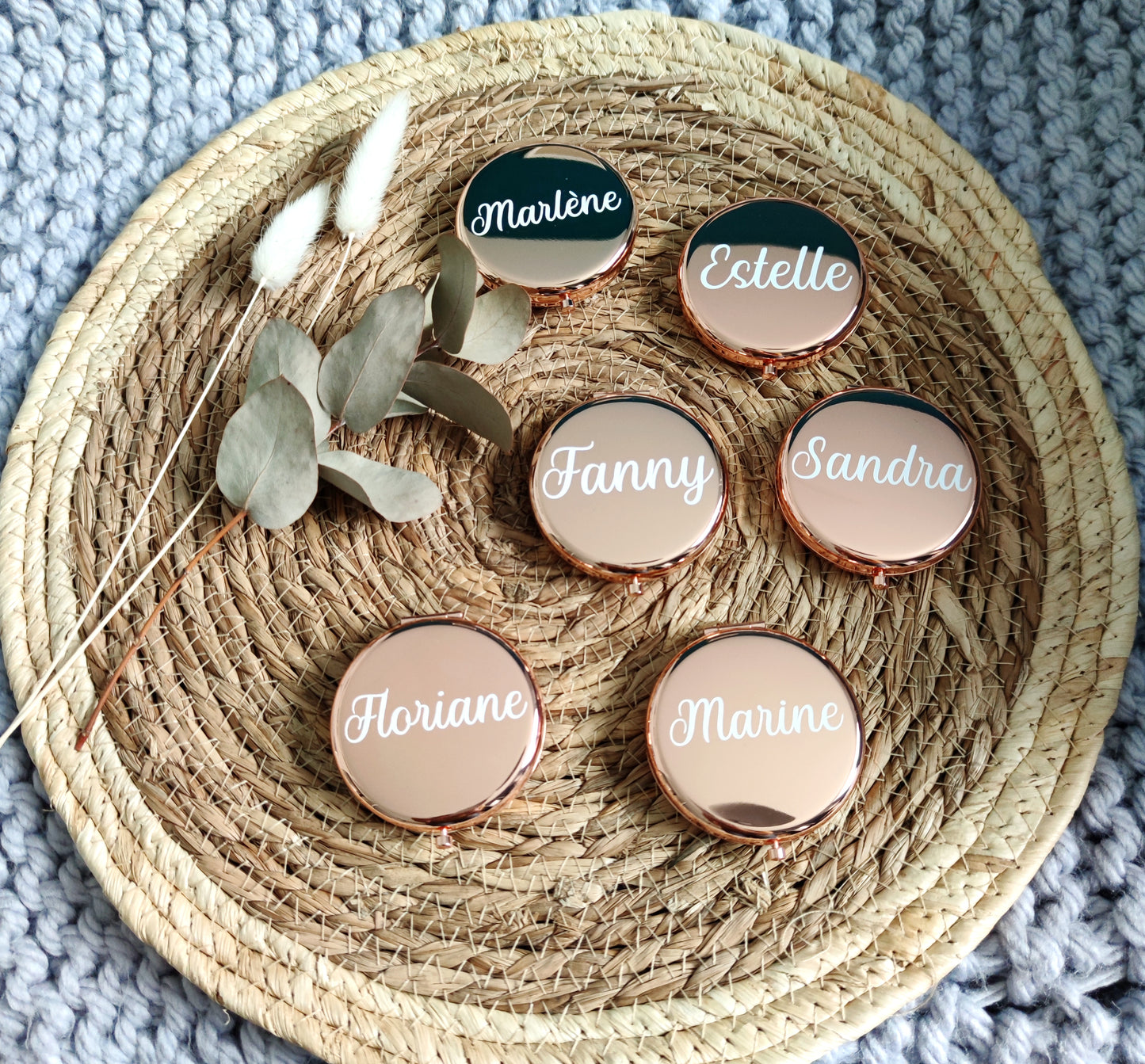 MIROIR DE POCHE & SA TROUSSE