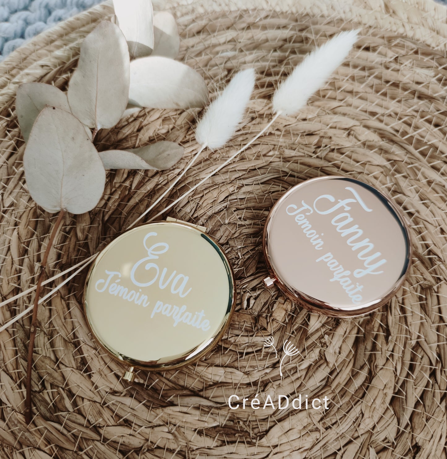 MIROIR DE POCHE & SA TROUSSE