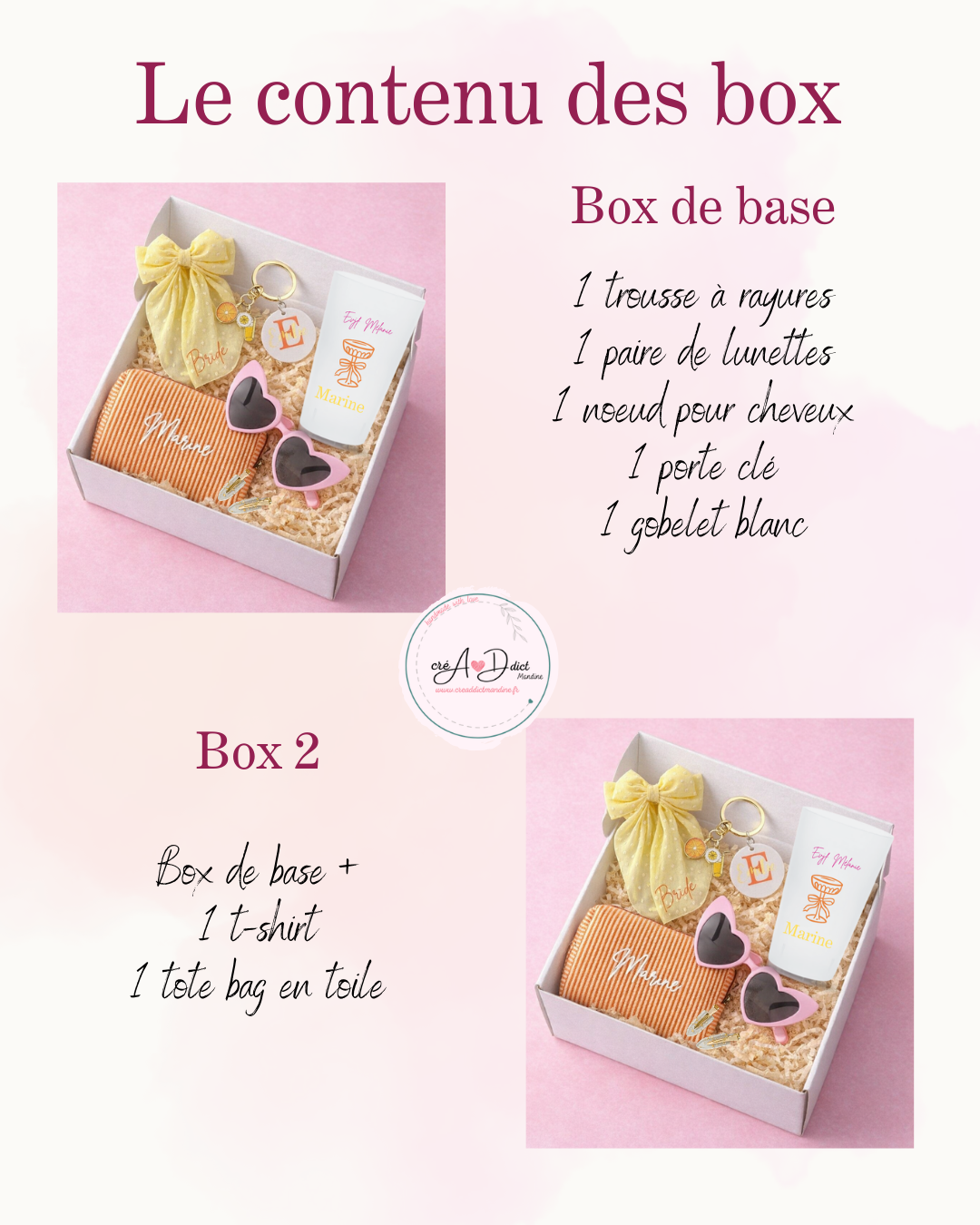 BOX cadeaux EVJF personnalisée - Coffrets accessoires