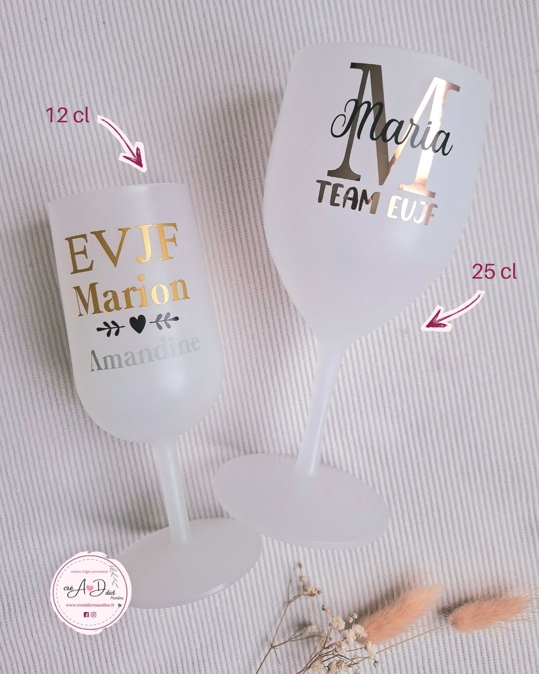 VERRE A PIED réutilisable