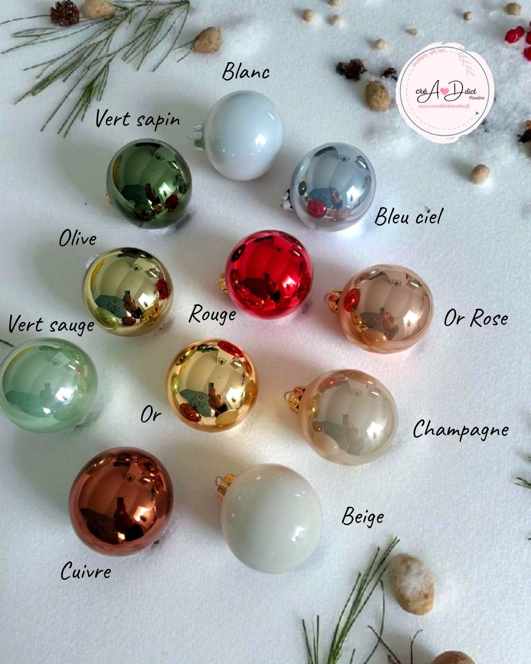 BOULE DE NOEL en verre