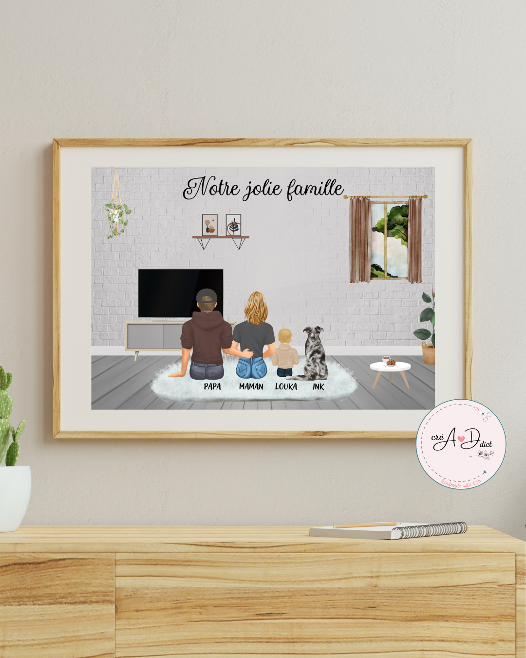 AFFICHE de FAMILLE personnalisée