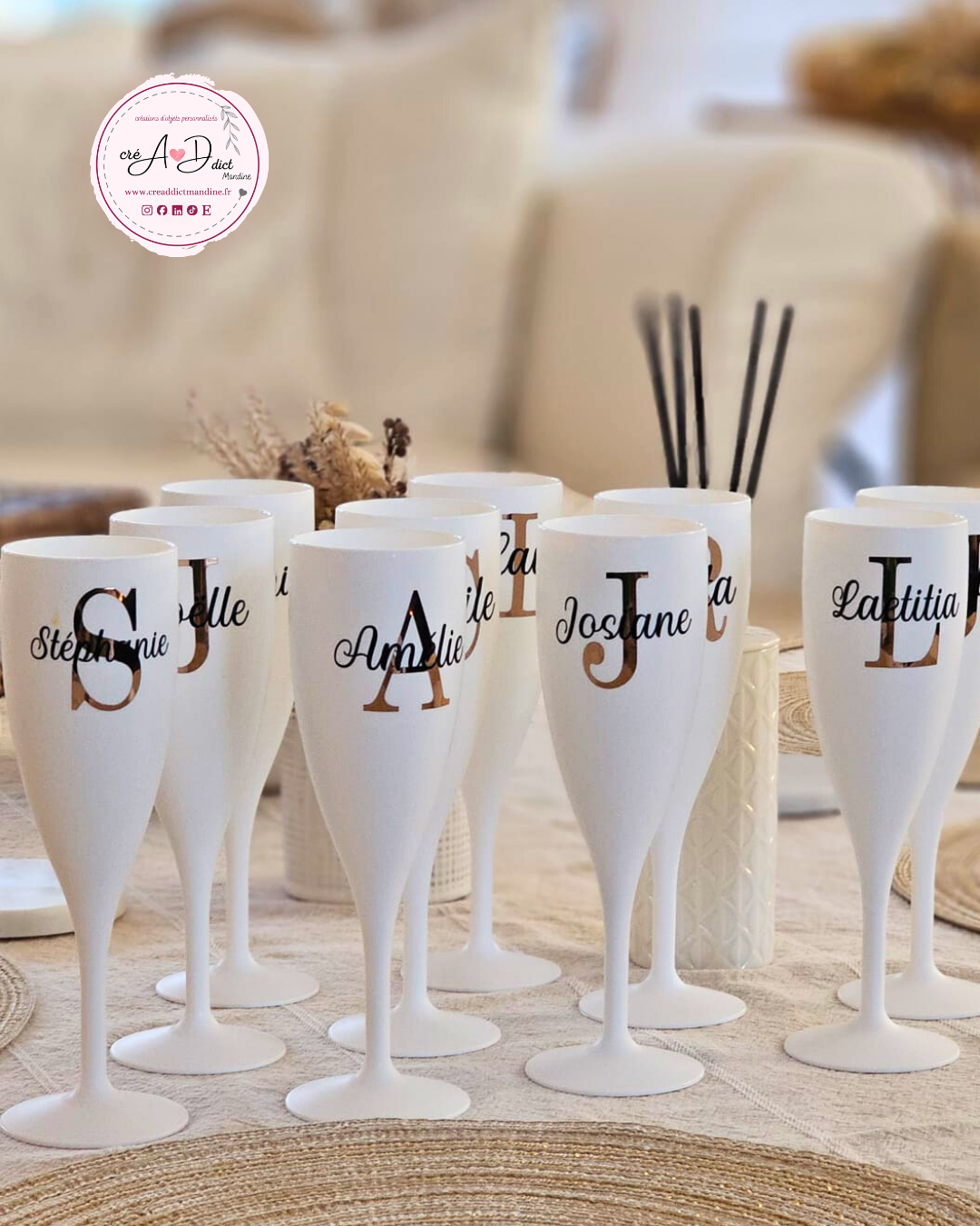 FLÛTE réutilisable personnalisée