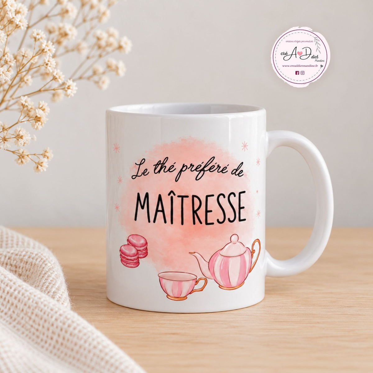 mug personnalise maitresse