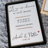 Cadre Notre histoire, Love story - Cadeau couple, St Valentin